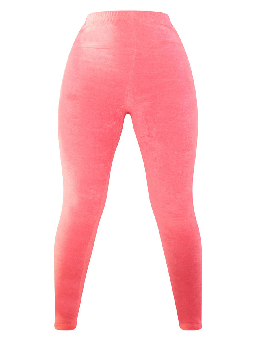 SHAPE PINK VELOUR LEGGINGS - ThexactStore