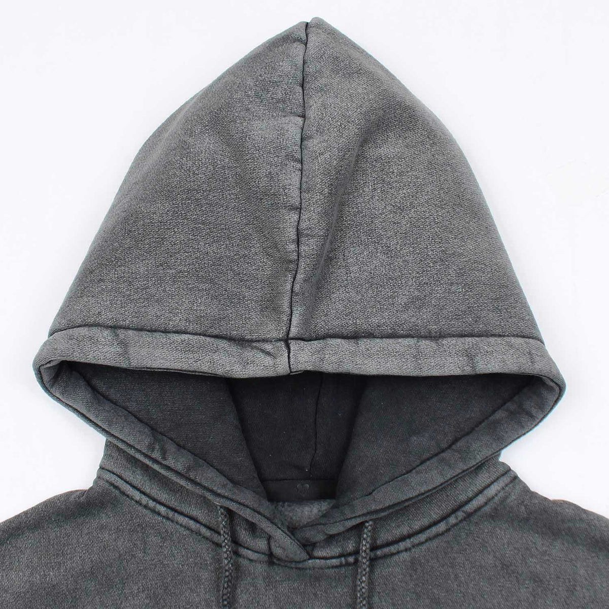 Charcoal Grey Unisex Pullover Hoodie Ribbed Cuff&amp;Hem Oversized Hooded Sweatshirt