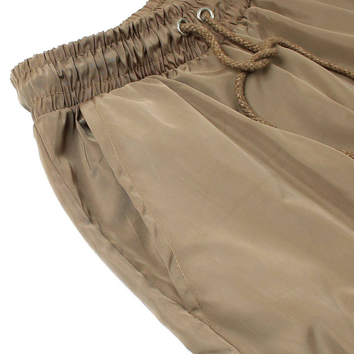 Sand Shell Ruched Leg Cargo Trousers