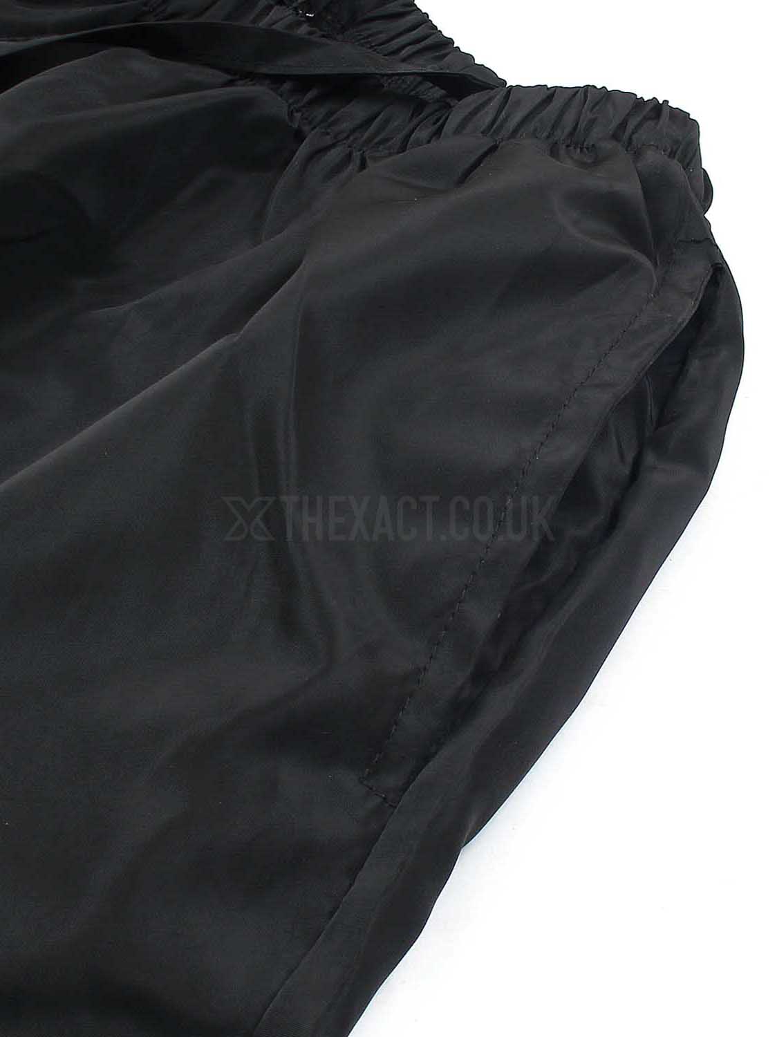 Urban Chic  Black Shell Tie Detail Straight Leg Cargo Pants