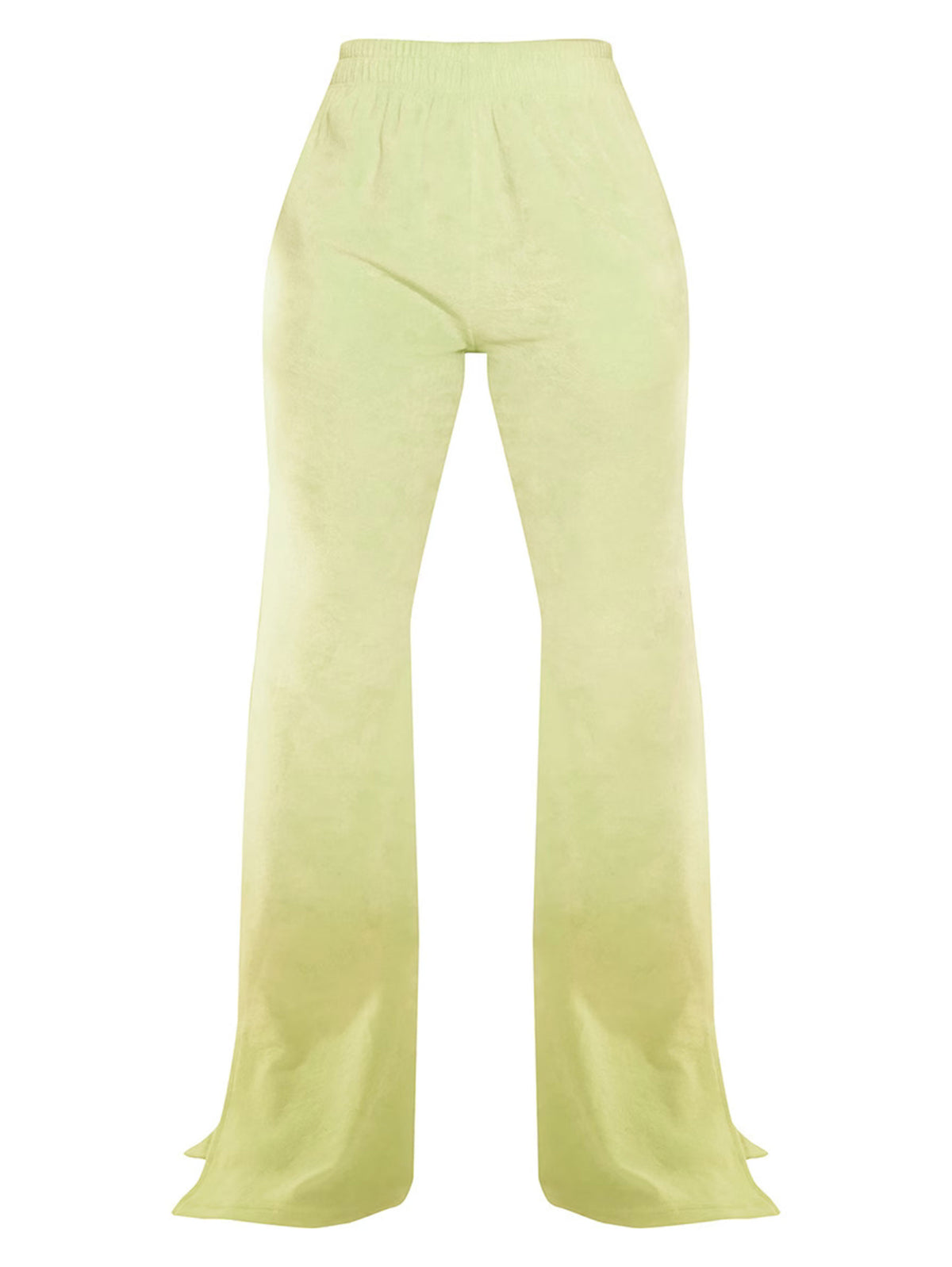 SHAPE LIME VELOUR WIDE LEG SWEATPANTS - ThexactStore