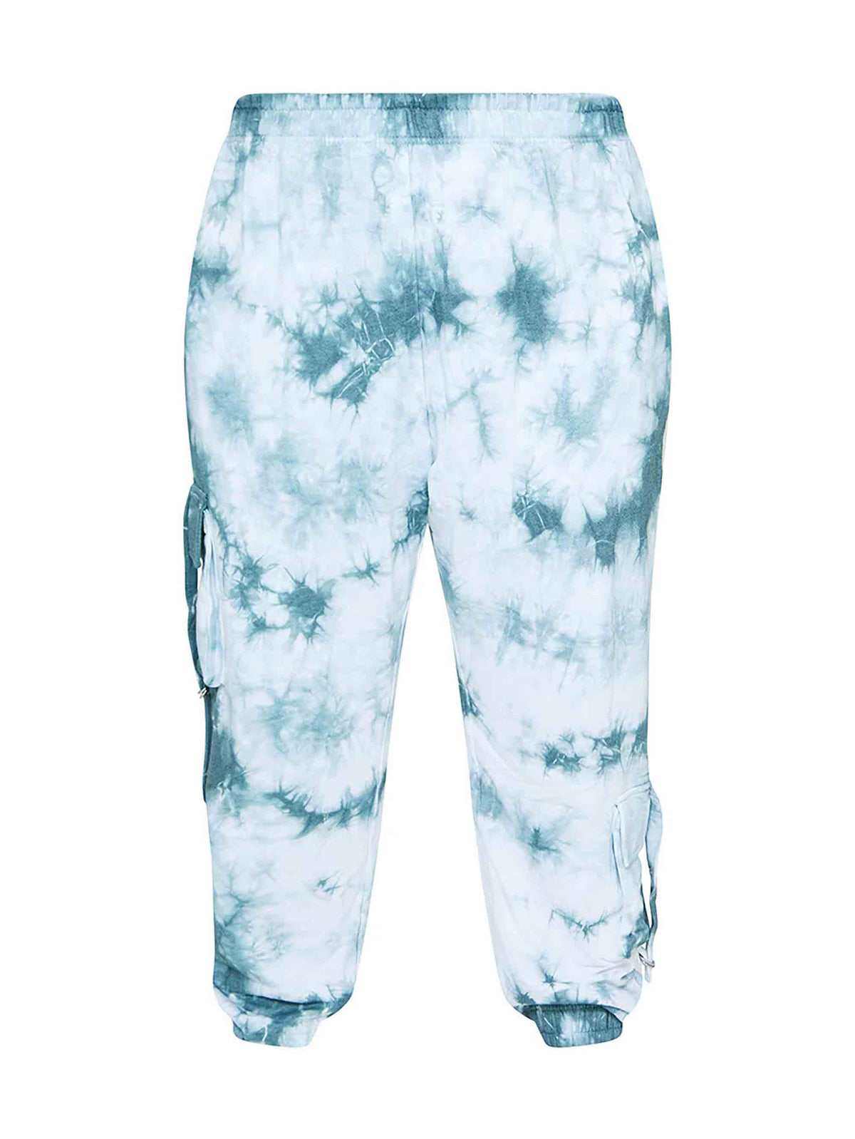 PLUS DUSTY BLUE TIE DYE CARGO JOGGERS - ThexactStore