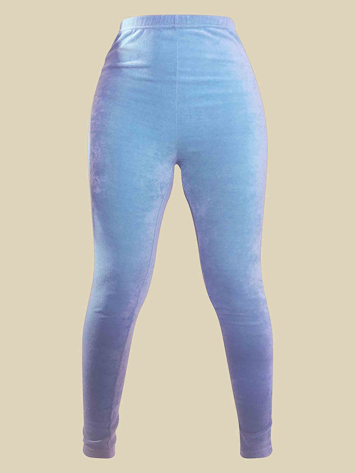 Blue velour outlet leggings