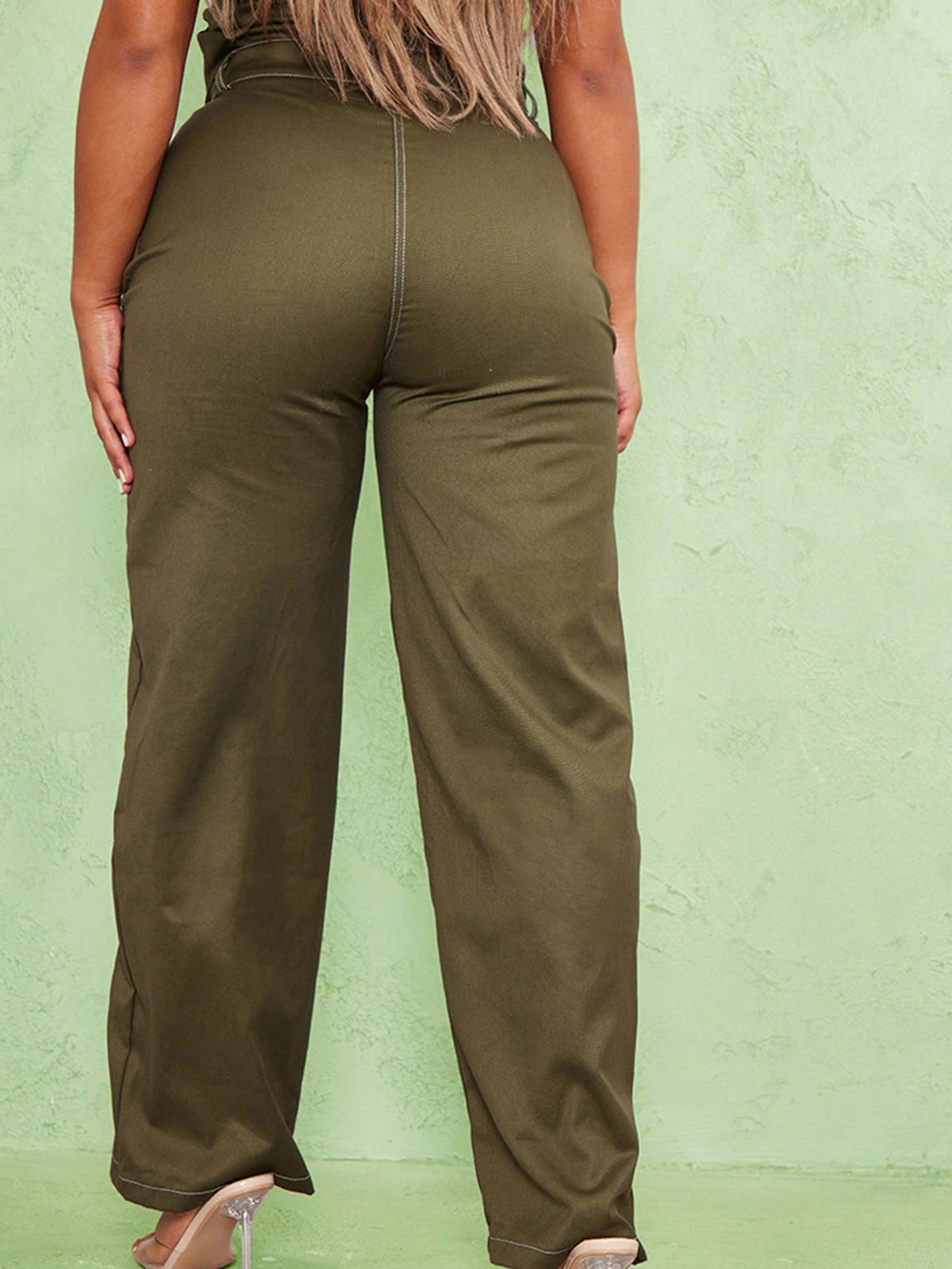 SHAPE KHAKI CARGO STRAIGHT LEG TROUSERS - ThexactStore