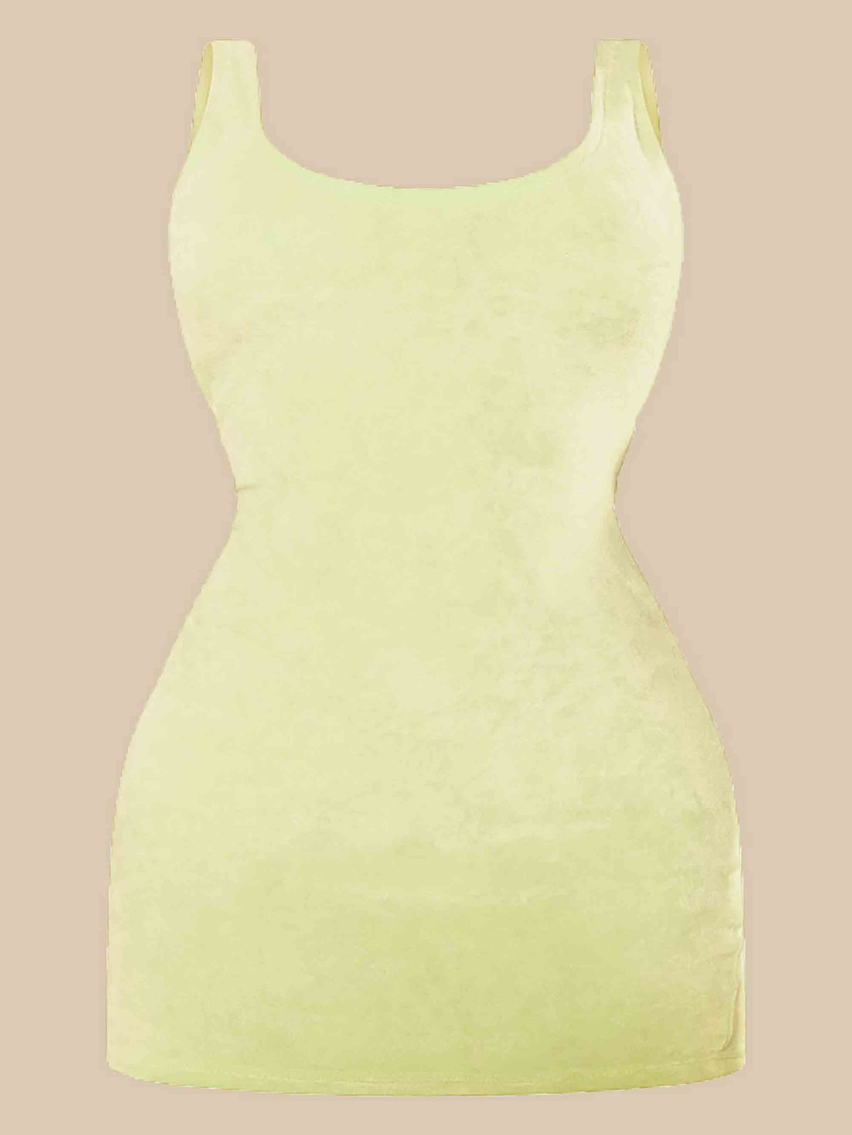 SHAPE LIME VELOUR SCOOP NECK BODYCON DRESS - ThexactStore