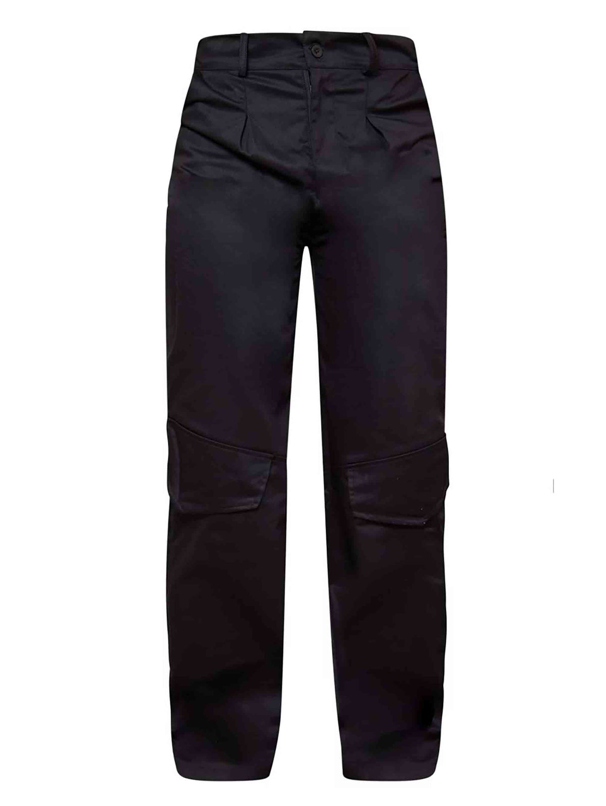 SHAPE BLACK CARGO WIDE LEG POCKET KNEE DETAIL TROUSERS - ThexactStore