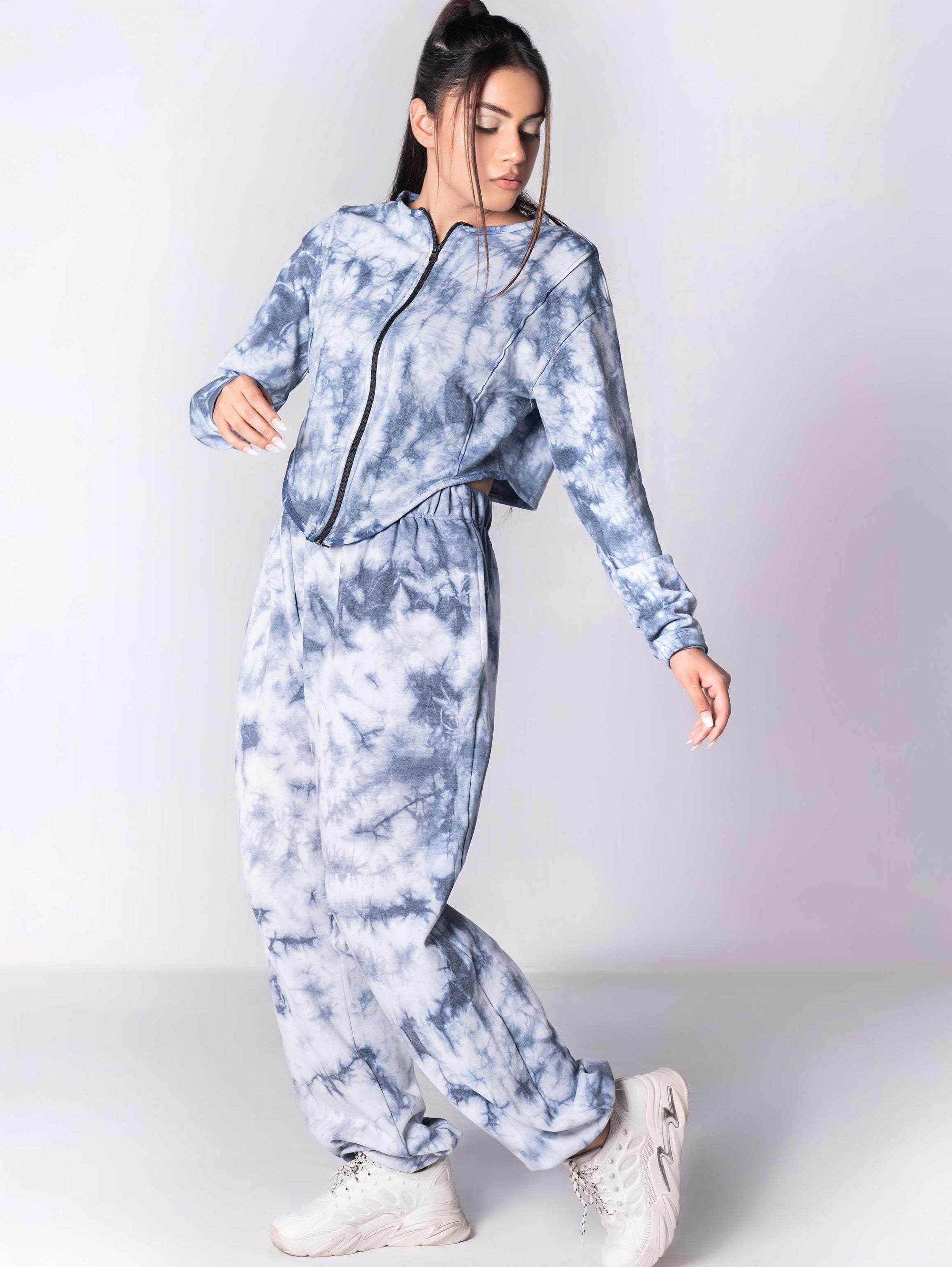 Plus Blue Tie Dye Joggers - ThexactStore