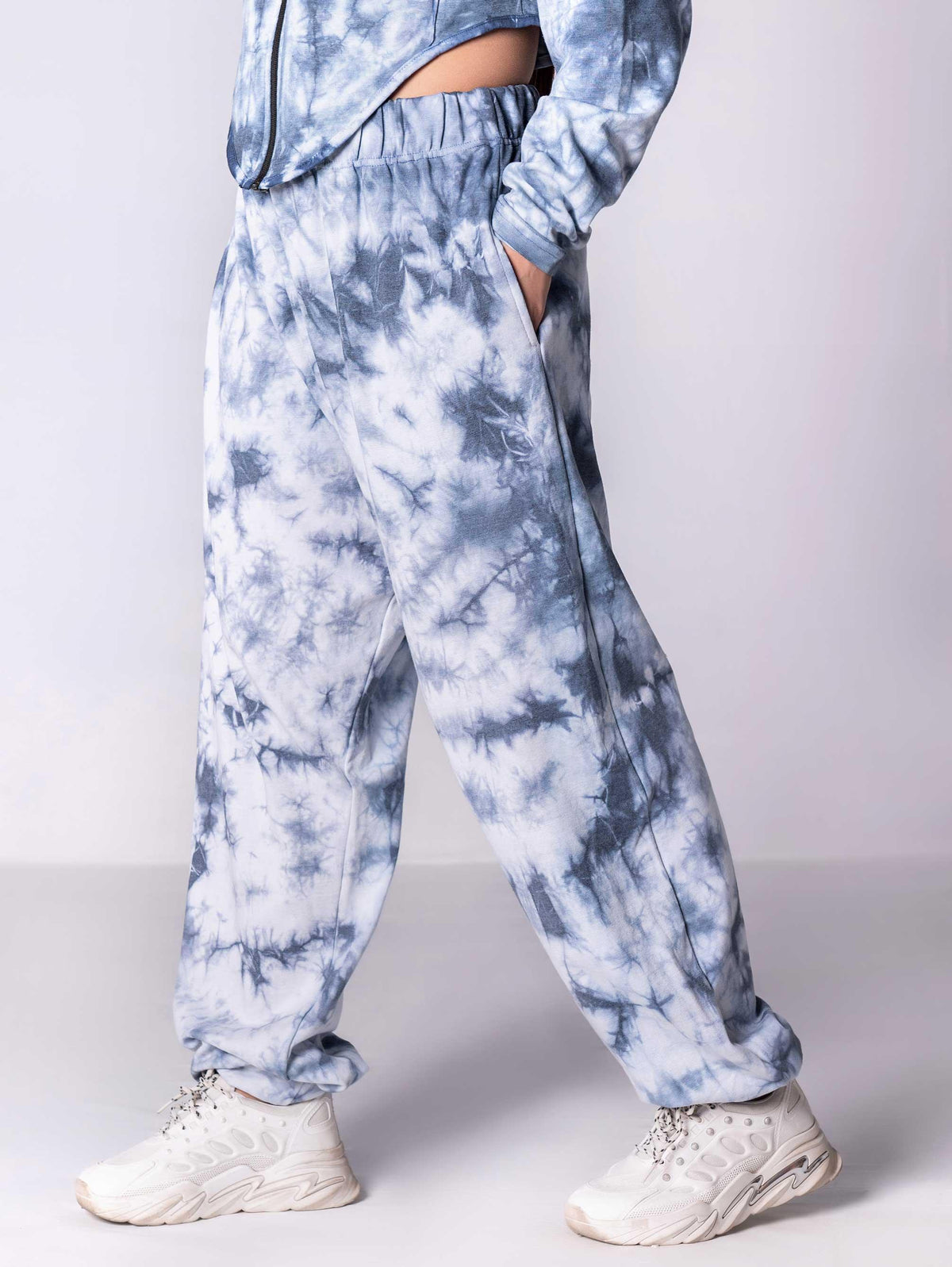 Plus Blue Tie Dye Joggers - ThexactStore