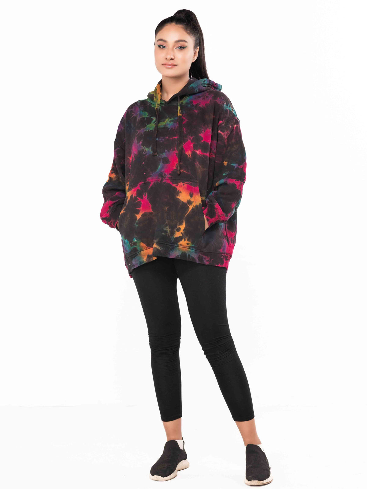 Oversized tie hot sale dye hoodie