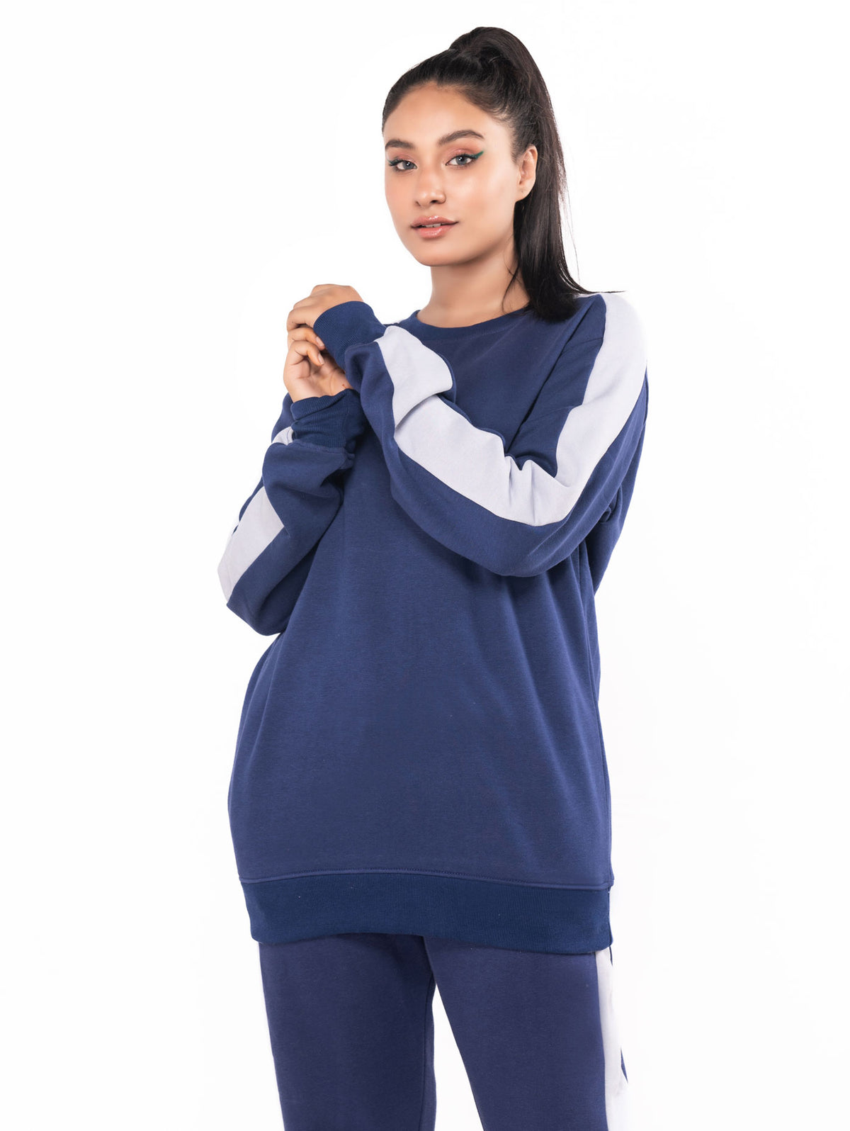 Women Gym Casual Round Neck Sweatshirt