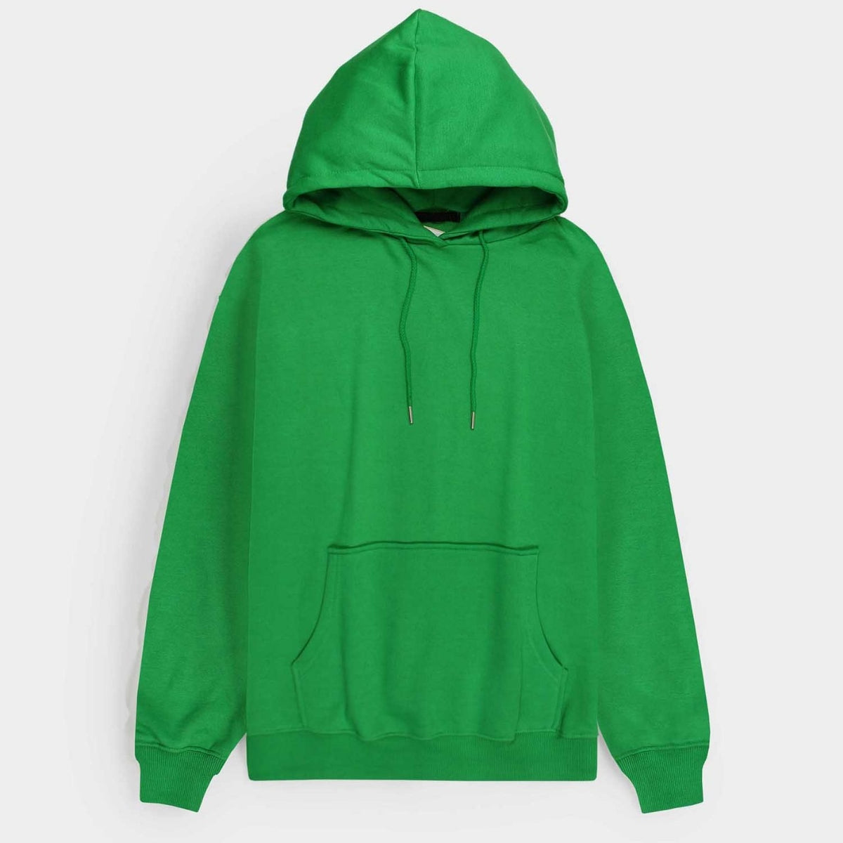 UNISEX BRIGHT GREEN HOODIE OVERSIZED DROP SHOULDER POCKETS HOODED SWEATSHIRTS