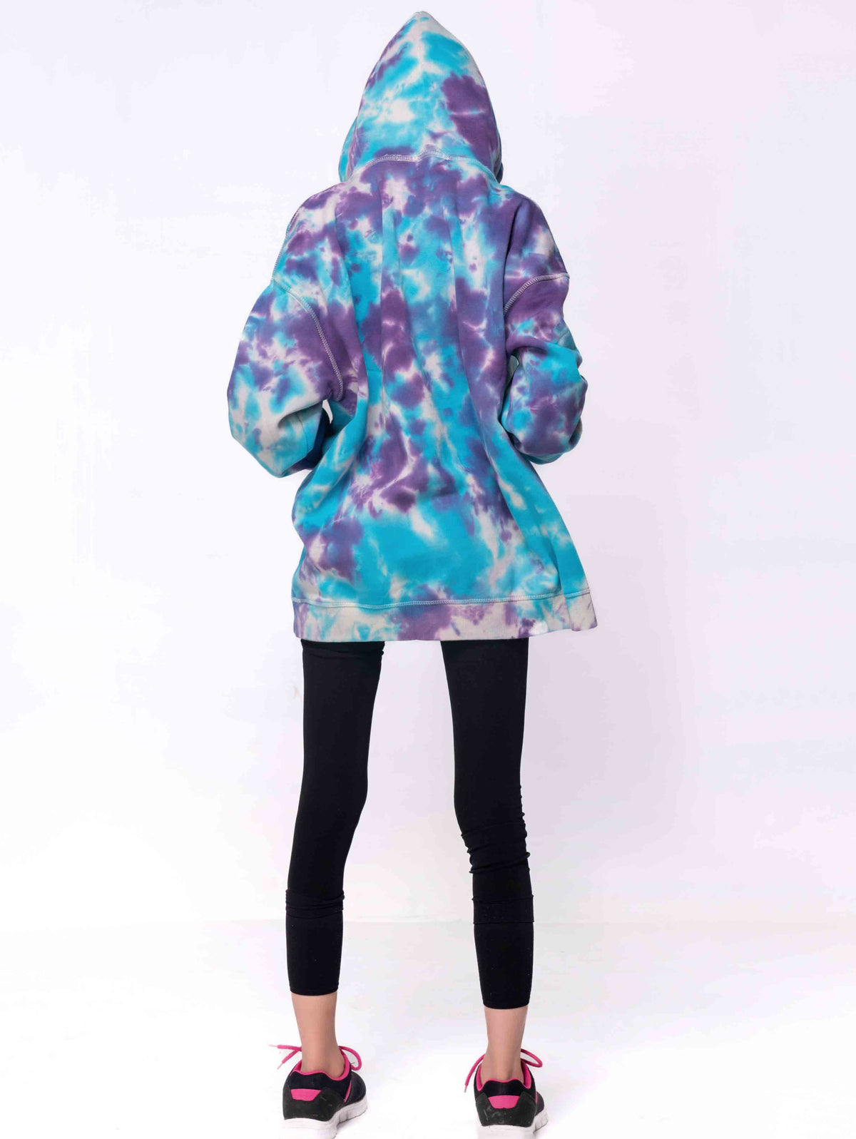 SKY PURPLE TIE &amp; DYE OVERSIZED HOODIE - ThexactStore